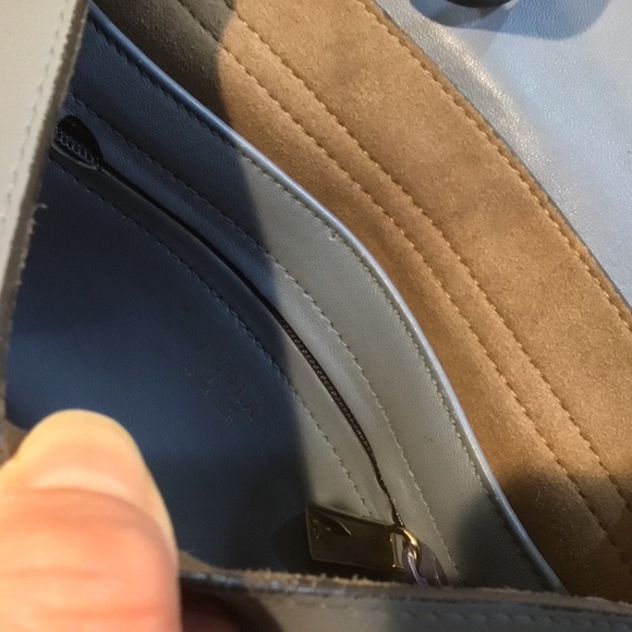 FURLA Badger Panel Saddle Shoulder Bag In Dolomia - Picture 9 of 12